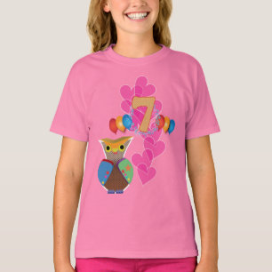 Zevende verjaardag : Uil T-shirt