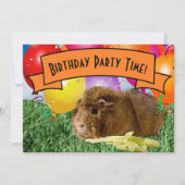 Zevende verjaardag van de Cavia van het kinderfees Kaart (Voorkant)