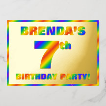 Zevende verjaardag van de geboorte — Fun, regenboo