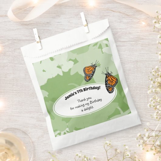 Zevende verjaardag van de Monarch van Boterfly Gro Bedankzakje (Geknipt)