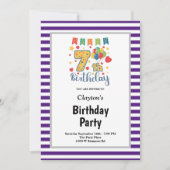 Zevende verjaardag van de Paarse/witte strepen Kaart (Voorkant)