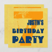 Zevende verjaardag van het 7 jaar oud ontwerp van kaart (Voorkant / Achterkant)