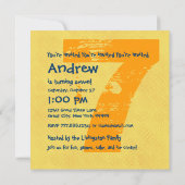 Zevende verjaardag van het 7 jaar oud ontwerp van kaart (Achterkant)