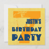 Zevende verjaardag van het 7 jaar oud ontwerp van kaart (Voorkant)