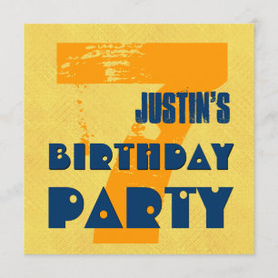 Zevende verjaardag van het 7 jaar oud ontwerp van kaart