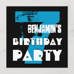 Zevende verjaardag van het 7 jaar oud ontwerp van kaart