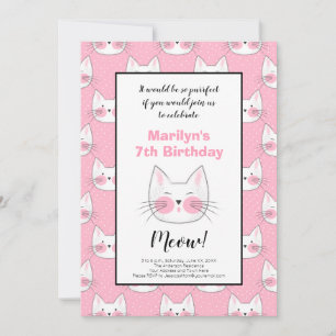 Zevende verjaardag van het meisje aankondiging