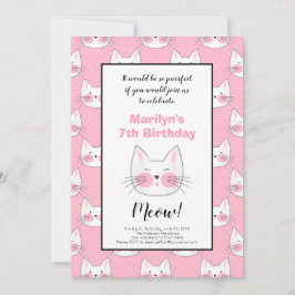 Zevende verjaardag van het meisje aankondiging