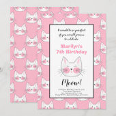 Zevende verjaardag van het meisje aankondiging (Voorkant / Achterkant)
