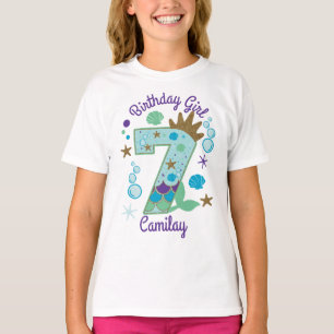 Zevende verjaardag Zeemeermin 7e T-shirt