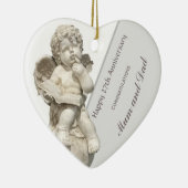 Zevenentwintigste trouwdag, beeld Hart Keramisch Ornament (Rechts)