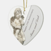 Zevenentwintigste trouwdag, beeld Hart Keramisch Ornament (Links)