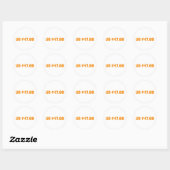 Zevenenveertig dollar ronde sticker (Vel)