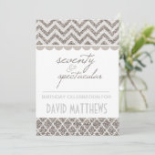 Zevenenzeventig en spectaculaire verjaardag Uitnod Kaart (Staand voorkant)