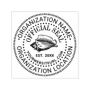 Zevenkleurige schelp Officiële stempel Naam Loc UR