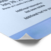 Zevense Abstract Blauwe Gele Patroon Evenement Poster (Hoek)