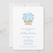 Zevense Elegantie Blauwe Hortensia Jongens Baby Sh Kaart (Voorkant)