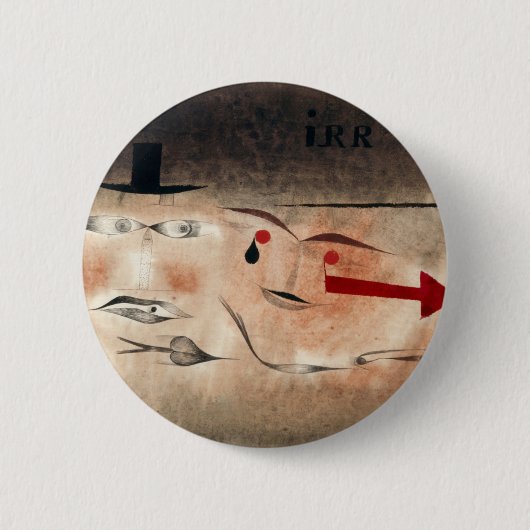 zeventien gekke (1923) van paul klee ronde button 5,7 cm (Voorkant)