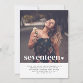 Zeventien heart Fotodag Uitnodiging (Voorkant)
