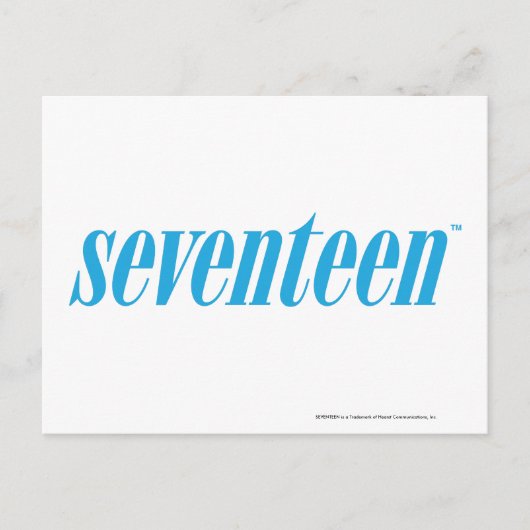 zeventien Logo-Aqua Briefkaart (Voorkant)