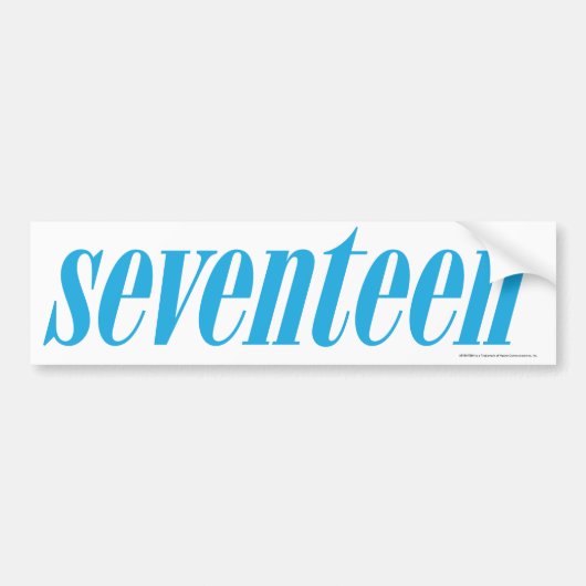 zeventien Logo-Aqua Bumpersticker (Voorkant)