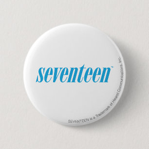 zeventien Logo-Aqua Ronde Button 5,7 Cm