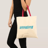 zeventien Logo-Aqua Tote Bag (Voorkant (product))