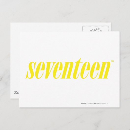 zeventien Logo-geel Briefkaart (Voorkant / Achterkant)