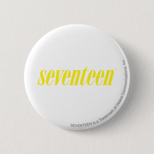 zeventien Logo-geel Ronde Button 5,7 Cm (Voorkant)