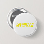 zeventien Logo-geel Ronde Button 5,7 Cm (Voorkant /achterkant)