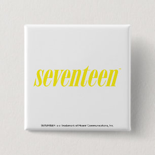 zeventien Logo-geel Vierkante Button 5,1 Cm
