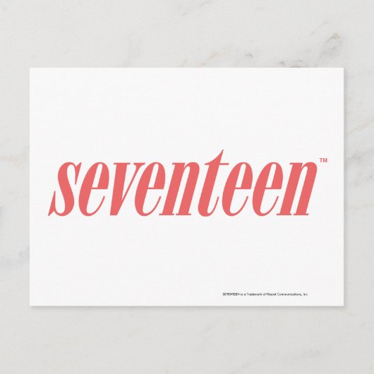 zeventien Logo-LtRoze Briefkaart (Voorkant)
