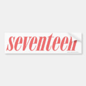 zeventien Logo-LtRoze Bumpersticker (Voorkant)