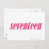 zeventien Logo-magenta Briefkaart (Voorkant / Achterkant)