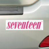 zeventien Logo-magenta Bumpersticker (Op auto)