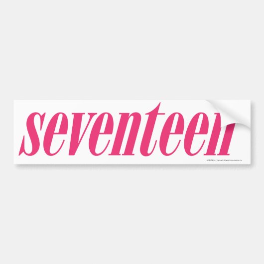 zeventien Logo-magenta Bumpersticker (Voorkant)