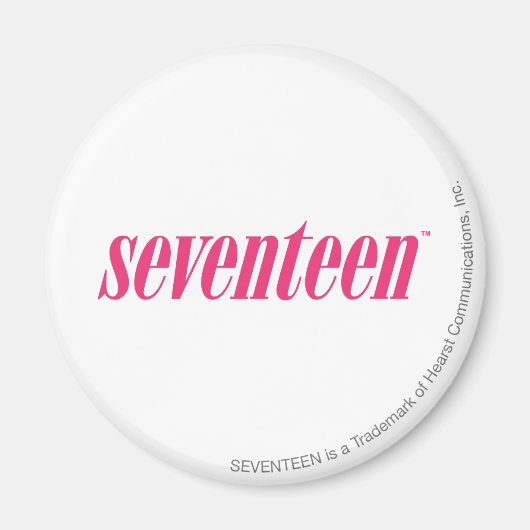 zeventien Logo-magenta Magneet (Voorkant)