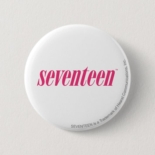 zeventien Logo-magenta Ronde Button 5,7 Cm (Voorkant)