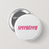 zeventien Logo-magenta Ronde Button 5,7 Cm (Voorkant /achterkant)