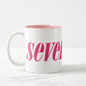zeventien Logo-magenta Tweekleurige Koffiemok (Links)
