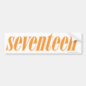 zeventien Logo-Oranje Bumpersticker (Voorkant)