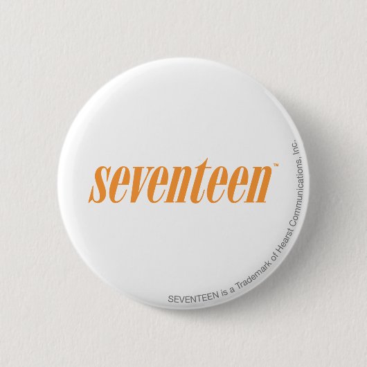 zeventien Logo-Oranje Ronde Button 5,7 Cm (Voorkant)