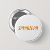 zeventien Logo-Oranje Ronde Button 5,7 Cm (Voorkant /achterkant)