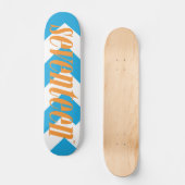 zeventien Logo- Oranje Skateboard (Voorkant)