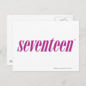 zeventien Logo-Paars Briefkaart (Voorkant / Achterkant)