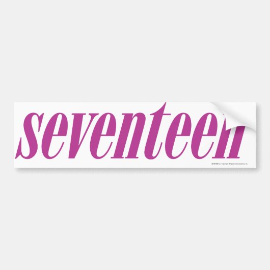 zeventien Logo-Paars Bumpersticker (Voorkant)