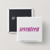 zeventien Logo-Paars Vierkante Button 5,1 Cm (Voorkant /achterkant)