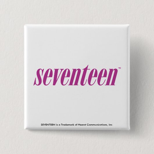 zeventien Logo-Paars Vierkante Button 5,1 Cm (Voorkant)