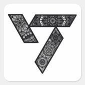 Zeventien logo-stickers vierkante sticker (Voorkant)
