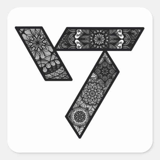 Zeventien logo-stickers vierkante sticker (Voorkant)